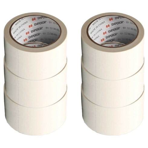엠파이어 종이 마스킹 테이프 48mm x 20m, 화이트, 6개