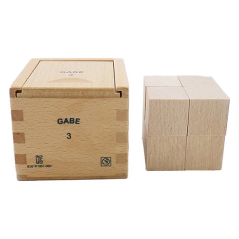 가베가족 큰솔 3가베 2.5cm KS3303, 원목색상, 1개