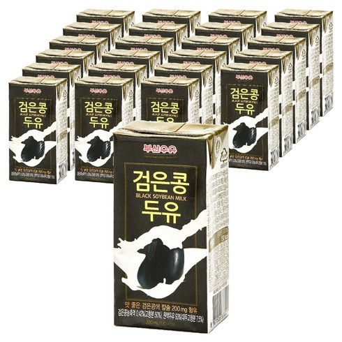 부산우유 검은콩 두유, 24개, 200ml