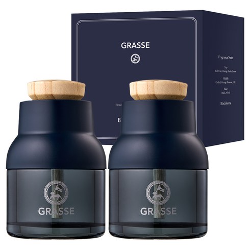 불스원 그라스 블루 차량용 방향제 90ml x 2p, 블랙베리향, 1개