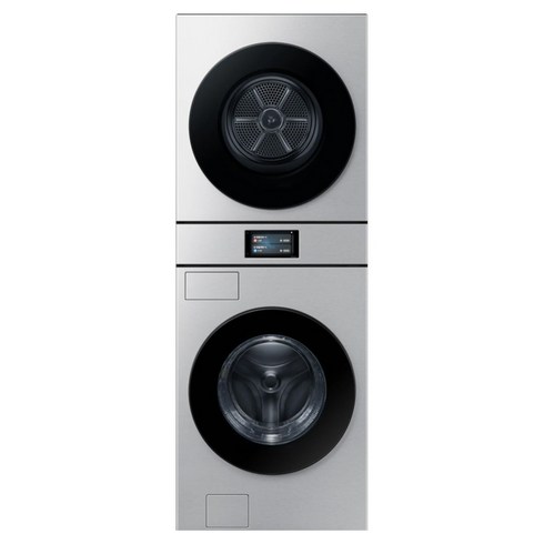 삼성전자 Bespoke AI 원바디 세탁기 + 건조기 세트 25kg 22kg 방문설치, WF90F25ABT (세탁기) , DV90F22ABT (건조기), 실버스틸