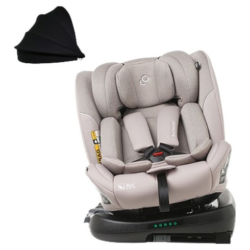 순성 아크 올인원 아이사이즈 회전형 카시트 ISOFIX+선쉐이드, 실버 베이지(카시트)