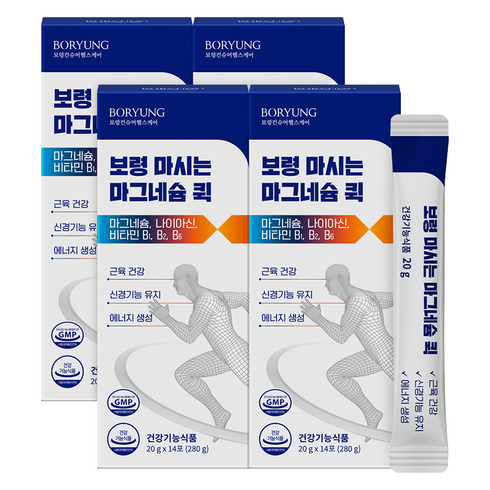 보령 마시는 글루콘산 액상 마그네슘 퀵, 280g, 4개