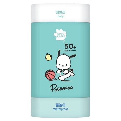 그린핑거 데일리 물놀이 산리오 포차코 에디션 2in1 선스틱 SPF50+ PA++++, 22g, 1개