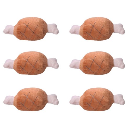 티티펫 강아지 갈비봉 봉제 삑삑이 장난감, 혼합색상, 6개