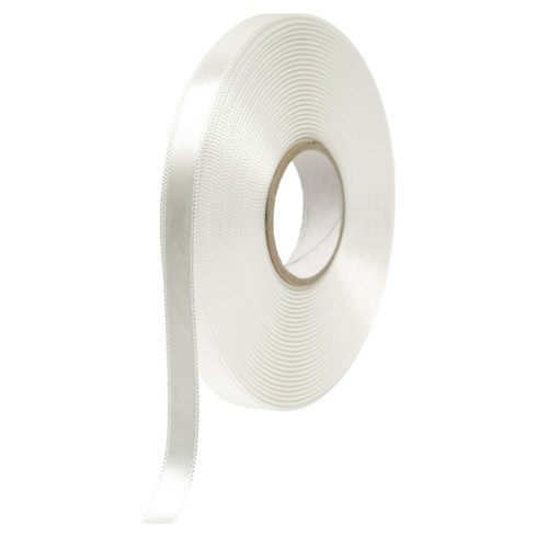 포포팬시 뭉구 프리미엄 유광 단면 공단 리본 10mm, 02 백아이, 1개, 45m