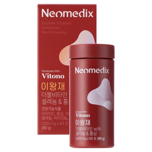 네오메딕스 이왕재 비타민C 플러스 홍삼 셀레늄 정제형 60g, 1개, 60정