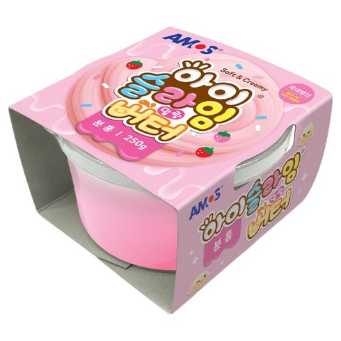 아모스 아이슬라임 말랑버터, 분홍, 250g, 1개