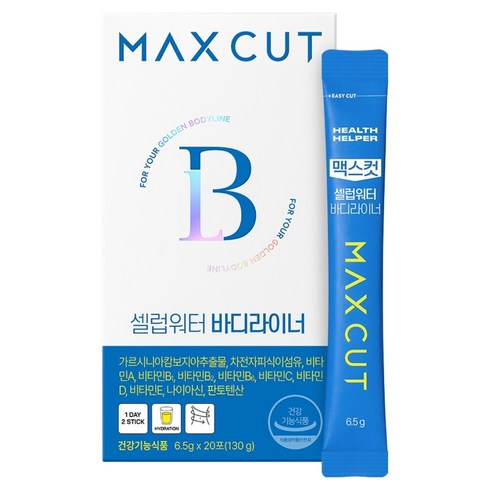 헬스헬퍼 맥스컷 셀럽워터 바디라이너 가르시니아 차전자피 식이섬유 비타민 20p, 20회분, 1개