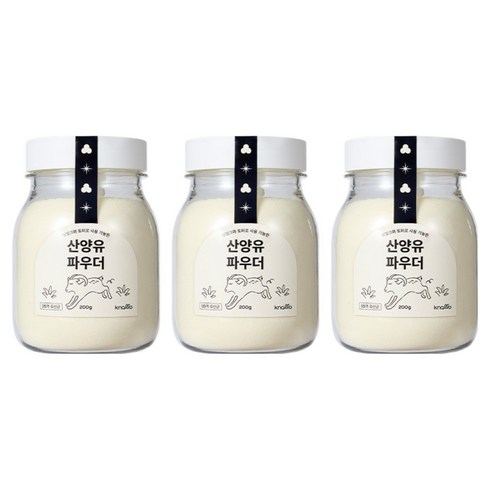 knollo 반려동물 산양유 밀크 설채현 우유 토퍼, 3개, 장건강/유산균, 200g