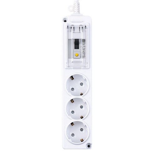 보코 고용량 4000W 누전차단용 멀티탭 3구 MJM-NJC316, 5m, 화이트, 1개