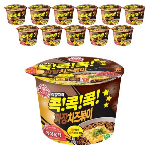 오뚜기 콕콕콕 짜장치즈볶이 용기 100g, 12개