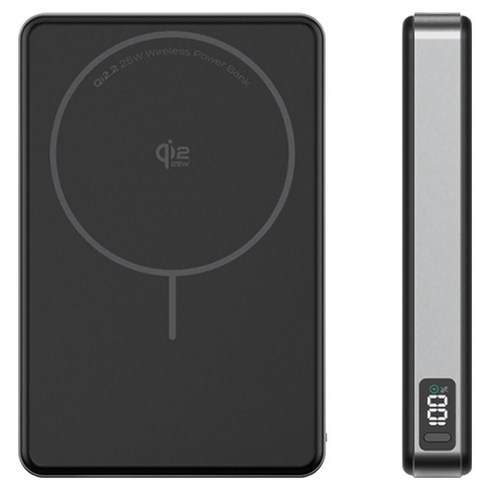 스마텍 Qi2 25W 초고속 맥세이프 보조배터리 10000mAh C타입, 블랙, STPB-QIT10