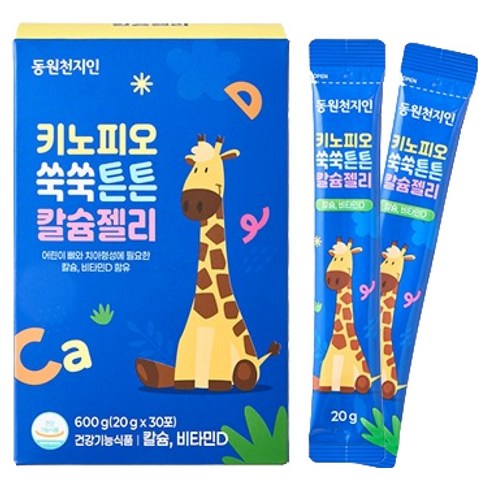 천지인 키노피오 쑥쑥튼튼 칼슘젤리 30p, 600g, 1개