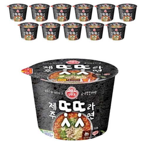 오뚜기 제주 똣똣 라면 100g, 12개