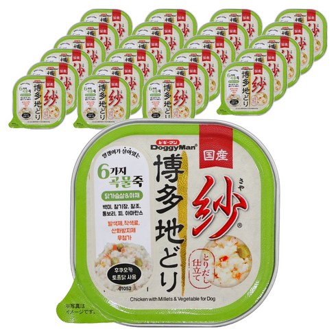 도기맨 강아지 사야 알갱이가 살아있는 6가지 곡물죽, 100g, 24개, 혼합맛(닭가슴살/야채)