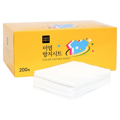 가성비가브랜드다 이염방지 세탁시트 화이트, 1개, 200개입
