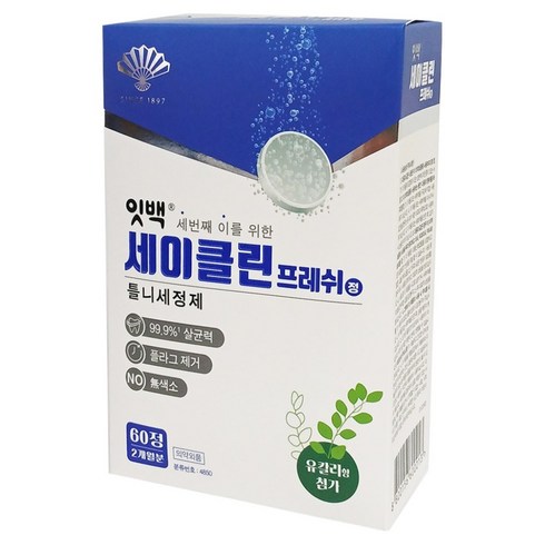 동화약품 세이클린 프레쉬 틀니세정제, 1개, 60개입