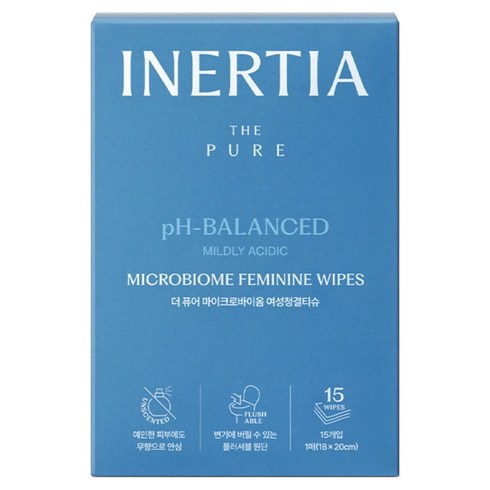 이너시아 더 퓨어 마이크로바이옴 여성청결티슈 15p, 78g, 1개