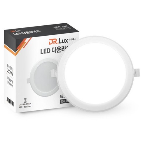 닥터룩스 LED 다운라이트 20W 150mm 6인치 방습형, 1개