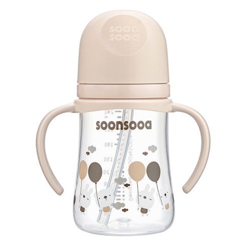순수아 유아용 베이직 빨대컵 빨대형, 240ml, 1개, 베이지