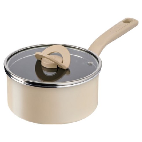 테팔 인덕션 블라썸 편수냄비, 18cm, 베이지, 1개