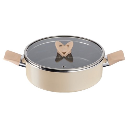 테팔 인덕션 블라썸 전골냄비, 베이지, 1개, 24cm