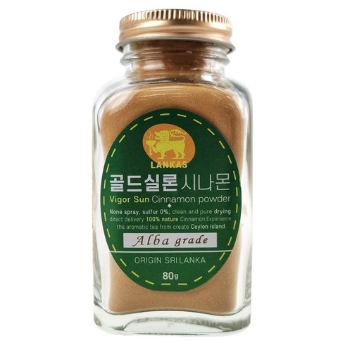 랑카스 골드 실론 시나몬 가루, 80g, 1개