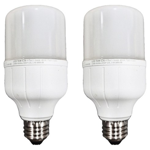 비츠온 VT LED 스틱 전구 T벌브 15W, 전구색, 2개