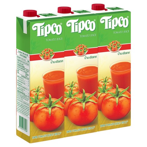 팁코 토마토 주스, 3개, 1L