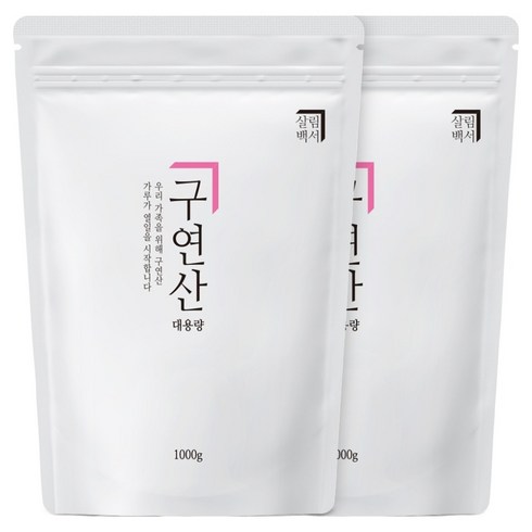 살림백서 구연산, 2개, 1kg
