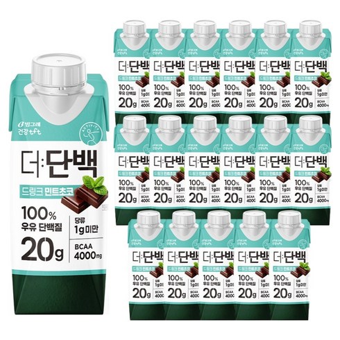 더단백 드링크 민트초코, 250ml, 18개
