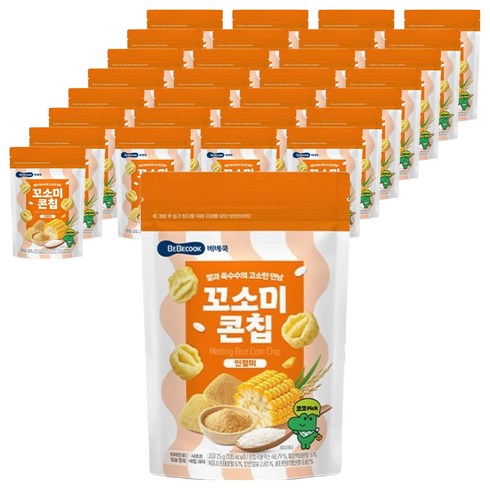 베베쿡 꼬소미 콘칩, 인절미맛, 25g, 30개