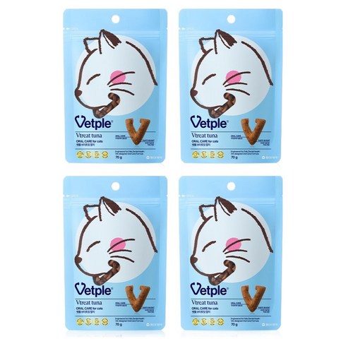 벳플 고양이 브이트릿, 70g, 4개, 참치맛