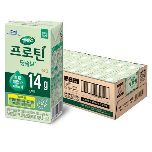 셀렉스 식물성 고단백 프로틴 당솔브 음료 오곡맛, 24개, 190ml