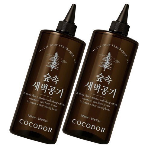 코코도르 디퓨저 리필액, 숲속 새벽공기, 1L, 2개