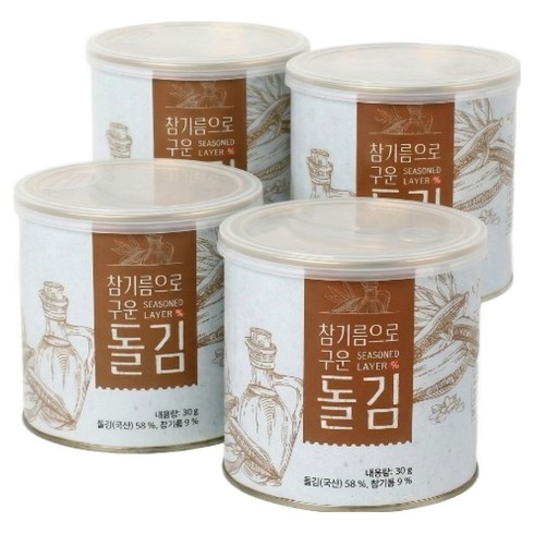 자양 참기름으로 구운 돌김, 30g, 4개