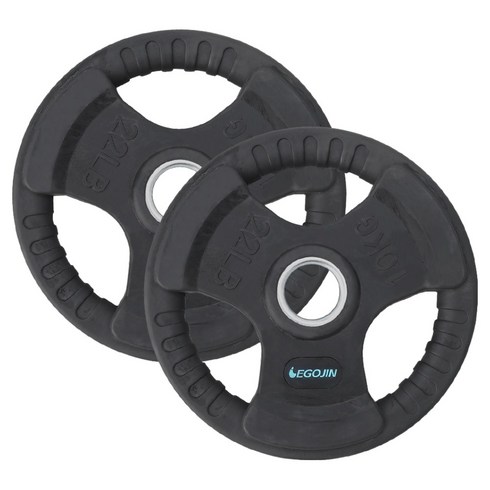 이고진 클럽용 고무 바벨 원판 51D, 블랙, 2개, 10kg