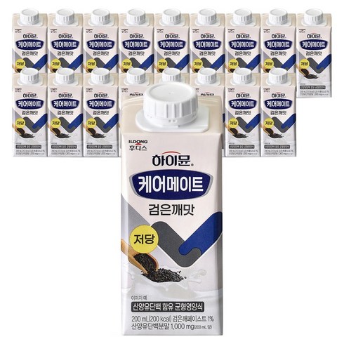 하이뮨 일동후디스 케어메이트 영양식 검은깨맛, 200ml, 18개