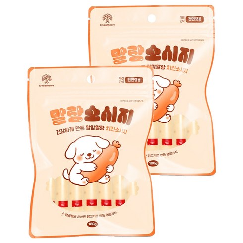 케이헬스케어 말랑 소시지, 2개, 180g, 치킨