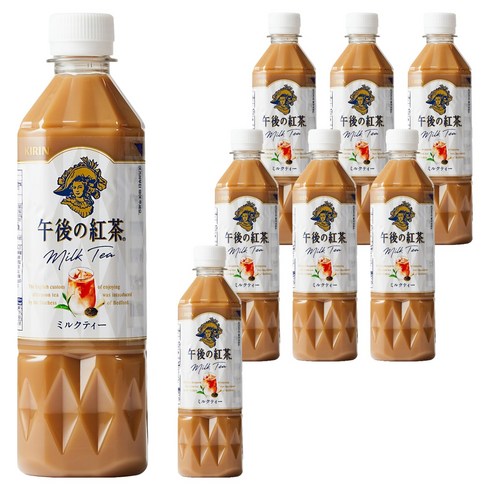 오후의홍차 밀크티, 8개, 500ml