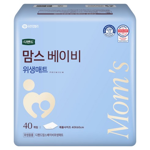 디펜드 맘스베이비 위생매트 40 x 60 cm 40p, 1개, 하얀색