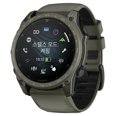 가민 택틱스 8 세라코트 AMOLED 스마트워치, GPS + 블루투스, 51mm, 올리브 드랩