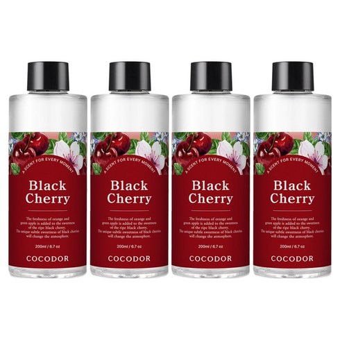 코코도르 디퓨저 리필액, 블랙체리, 200ml, 4개