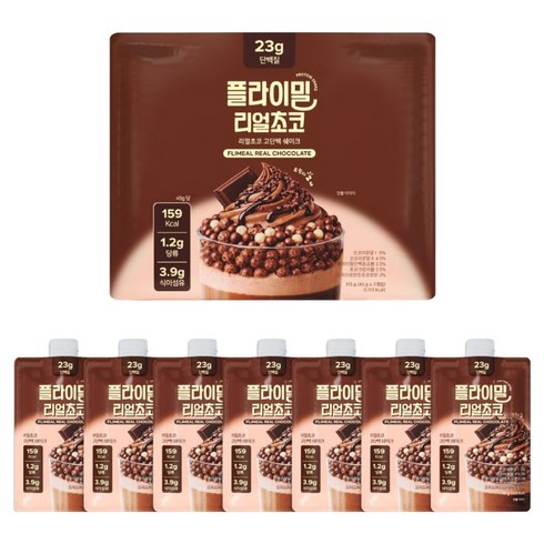 플라이밀 단백질 쉐이크 리얼초코, 45g, 7개