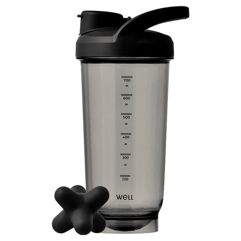 실리만 웰 애슬레저 쉐이커, 블랙, 700ml, 1개