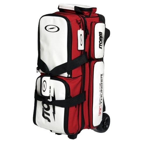 storm 2024 롤링썬더 3볼 롤러백, WHITE + RED, 1개