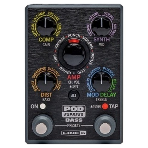 라인6 POD Express Bass 베이스 컴팩트 이펙터, 1개