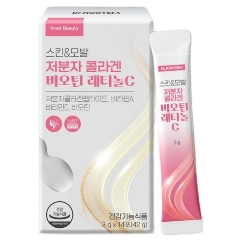 닥터루템 스킨 & 모발 저분자 콜라겐 비오틴 레티놀C 14p, 42g, 1개