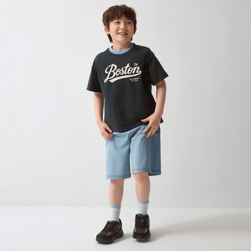 스파오키즈 아동용 COOL 오버핏 그래픽 링거 상하의 세트